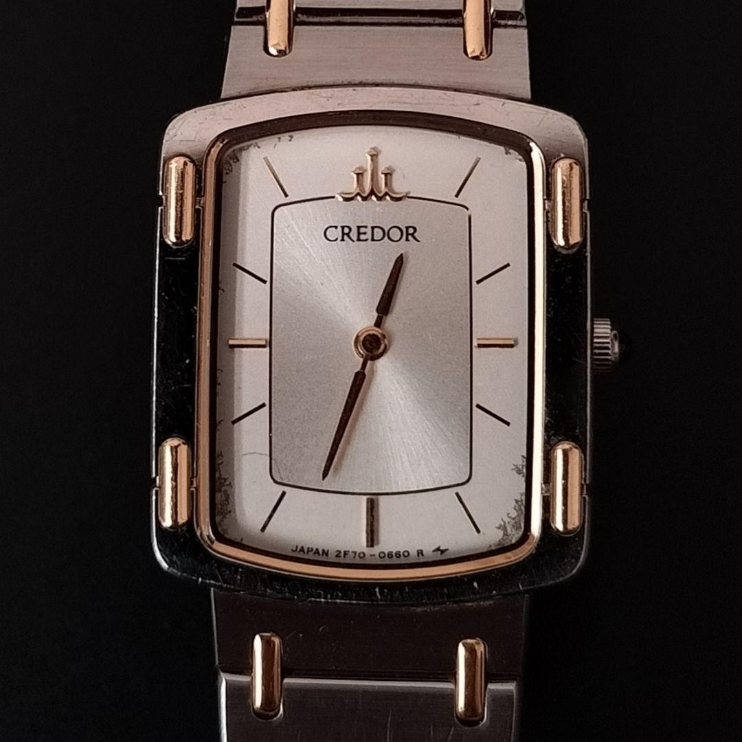 時計 Seiko Credor 2F70-0500 18KT SEIKO CREDOR 2F70-5370 Gold 18KT quartz Men's Watch Vintage