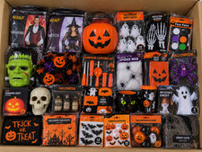 10 Pc Halloween Mixed Lot Costumes Decor Toys Party Supplies Accessories Bulk
