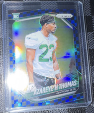 2025 Panini Prizm Black & Blue Checker Azareye'h Thomas Rookie #390