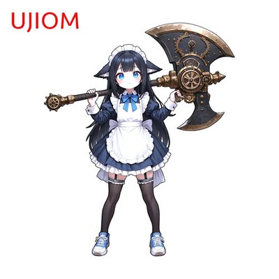 UJIOM Kawaii Maid Loli Car Stickers Funny Laptop Anime Wallpaper Design Decals