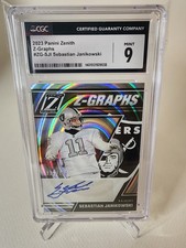 2023 Panini Zenith Sebastian Janikowski Z-Graphs Auto /199 CGC 9 Auto 10 Raiders