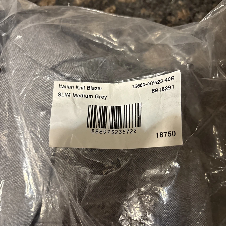 Bonobos Italian Knit Blazer 40R Slim Fit Medium Grey NEW Y - Image 4 of 4