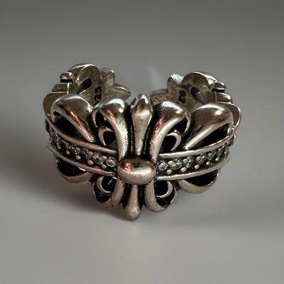 CHROME HEARTS フローラル ハート リング SV925 シルバー Chrome Hearts Double Floral Diamond Ring US 7 SV925 Silver | eBay