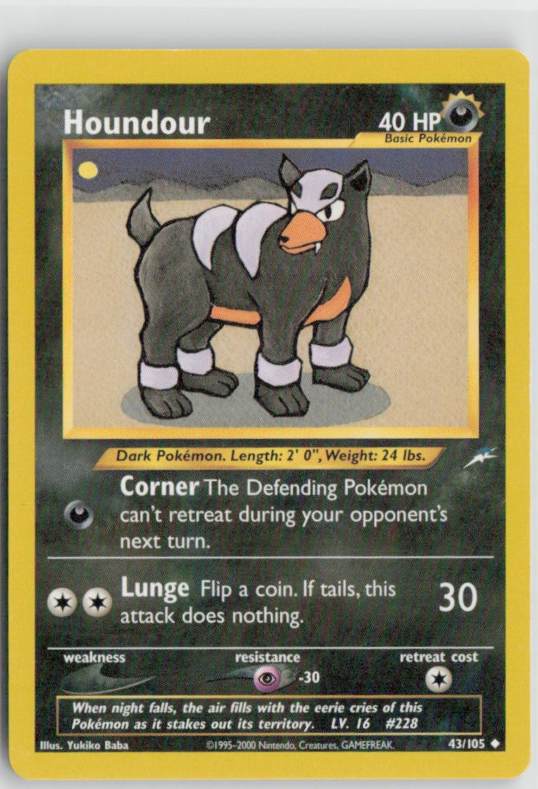 Houndour Unlimited Uncommon Neo Destiny 043/105 LP