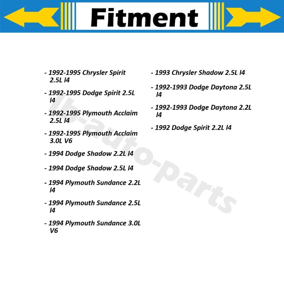 Тормозной шланг Dorman передний задний 4x для 1992-1993 Dodge Daytona 2,2 л - Изображение 2 из 4