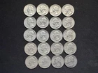 Washington Silver Quarters Various Dates 90% Silver Lot of 20 Coins Circulated