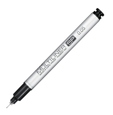COPIC Multiliner SP 005 mm Black Aluminium Fineliner wasserfest Pigmenttinte