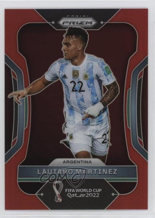2022 Panini Prizm World Cup Qatar Red Prizm 3/399 Lautaro Martinez #5 15hl