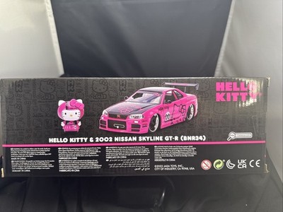 Jada Toys 1/24 2002 Nissan Skyline GT-R (BNR34) with Hello Kitty
