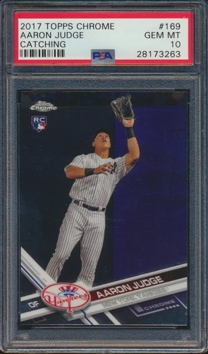 2017 Topps Chrome Aaron Judge #169 RC Rookie New York Yankees PSA 10 GEM MT
