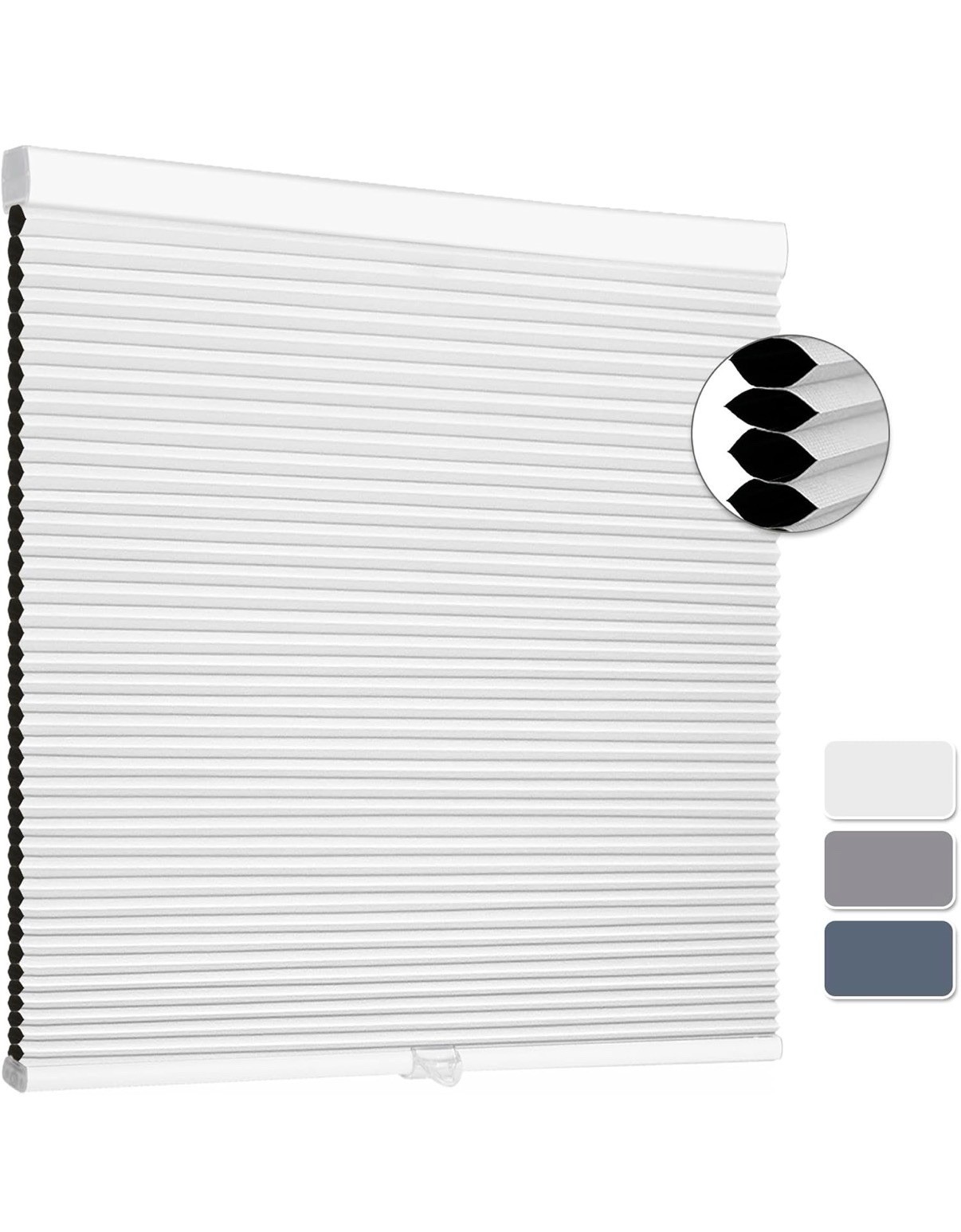 Cordless Blackout Blinds Honeycomb Window Shades  Bedroom 34x36