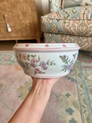 Pink And Lavender Chinoiserie Planter