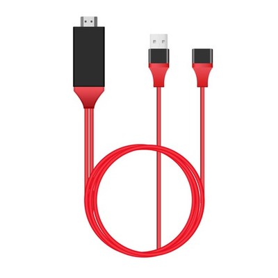 1m Micro USB zum Kabeladapter MHL HD-Videoadapter kompatibel mit Android (rot)