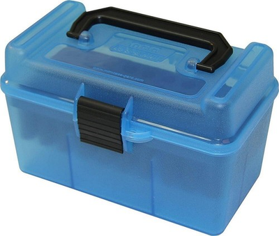 #ad #ad MTM Case Gard Deluxe Ammo Box Multi Caliber Rifle Clear Blue H50RM24 $19.17
