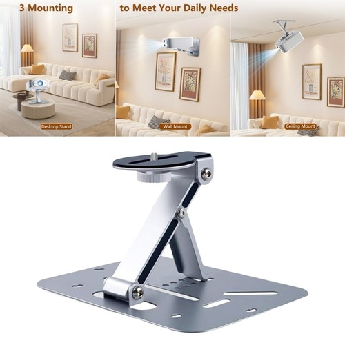 Rotating Metal Projector Holder Stand Foldable Height Adjustable Base Secure - Afbeelding 7 van 10