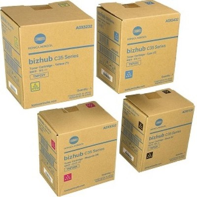 Original Konica Minolta TNP22 B/C/M/Y Toner Set. New Sealed Box, We Ship Fast!