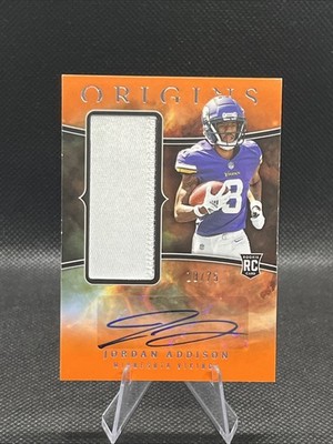 2023 Panini Origins - Rookie Jumbo Jersey Autographs Orange Jordan Addison /75
