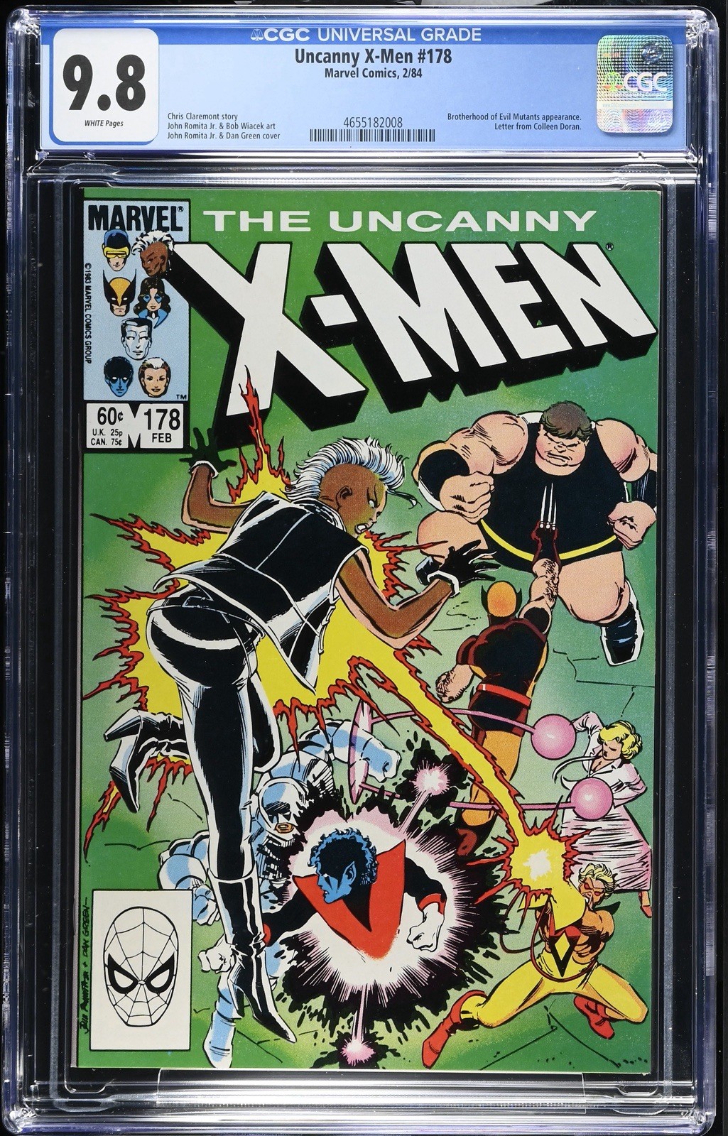 Uncanny X-Men #178 - CGC 9.8 - 1984 Marvel Comics Low Census Count
