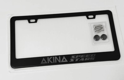 1X  Black on Black Akina Speed Stars  Ghost Effect Premium Black Metal License