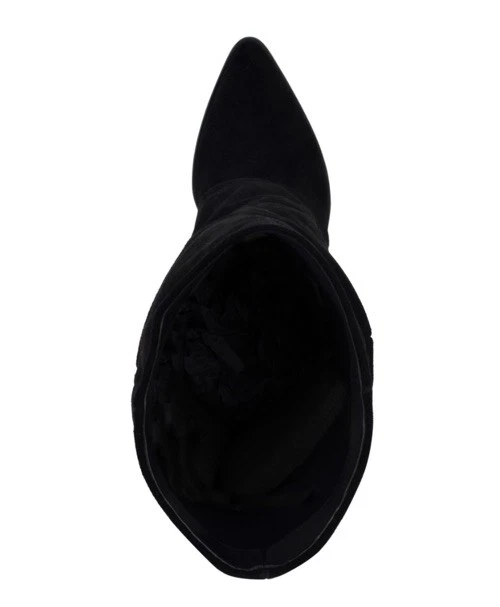 Botas altas hasta la rodilla de gamuza chicke Nine West para mujer negras talla 6,5 M Foto 4 de 4