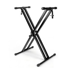 Double-X Keyboard Stand 7 Adjustable Heights Piano Stand with Locking Straps