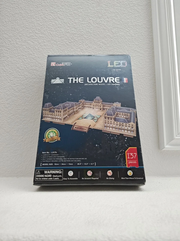 Cubic Fun The Louvre model LED Lights New Sealed - Image 3 of 4