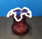 Cranberry glass / ruffle top/ Fenton?