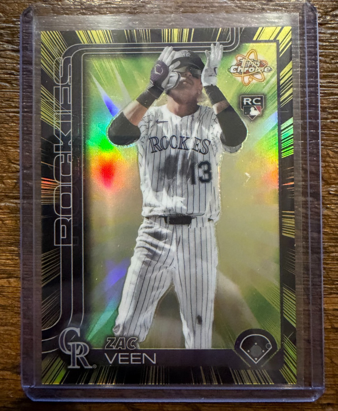 2025 Topps Chrome Update Zac Veen Radiating Rookies #RR-25 Colorado Rockies (RC)