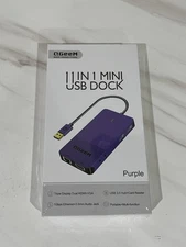 QGeeM USB 3.0 Docking Station Triple Display USB Hub Hdmi Dual Monitor w/ 2 HDMI