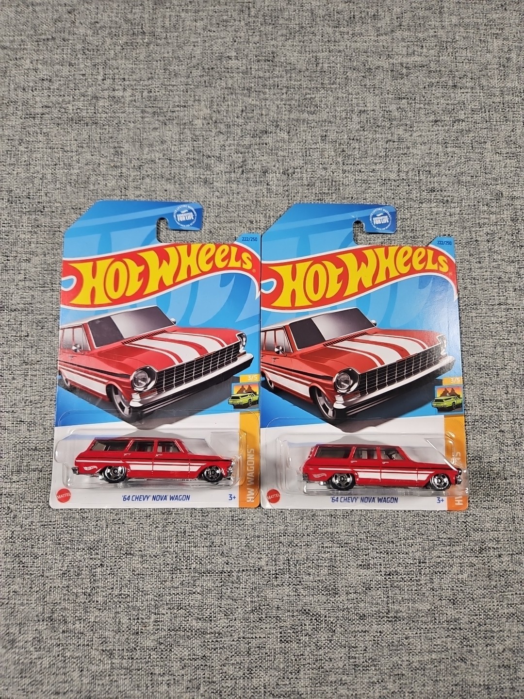 (2) 2023 Hot Wheels 64 Chevy Nova Wagon