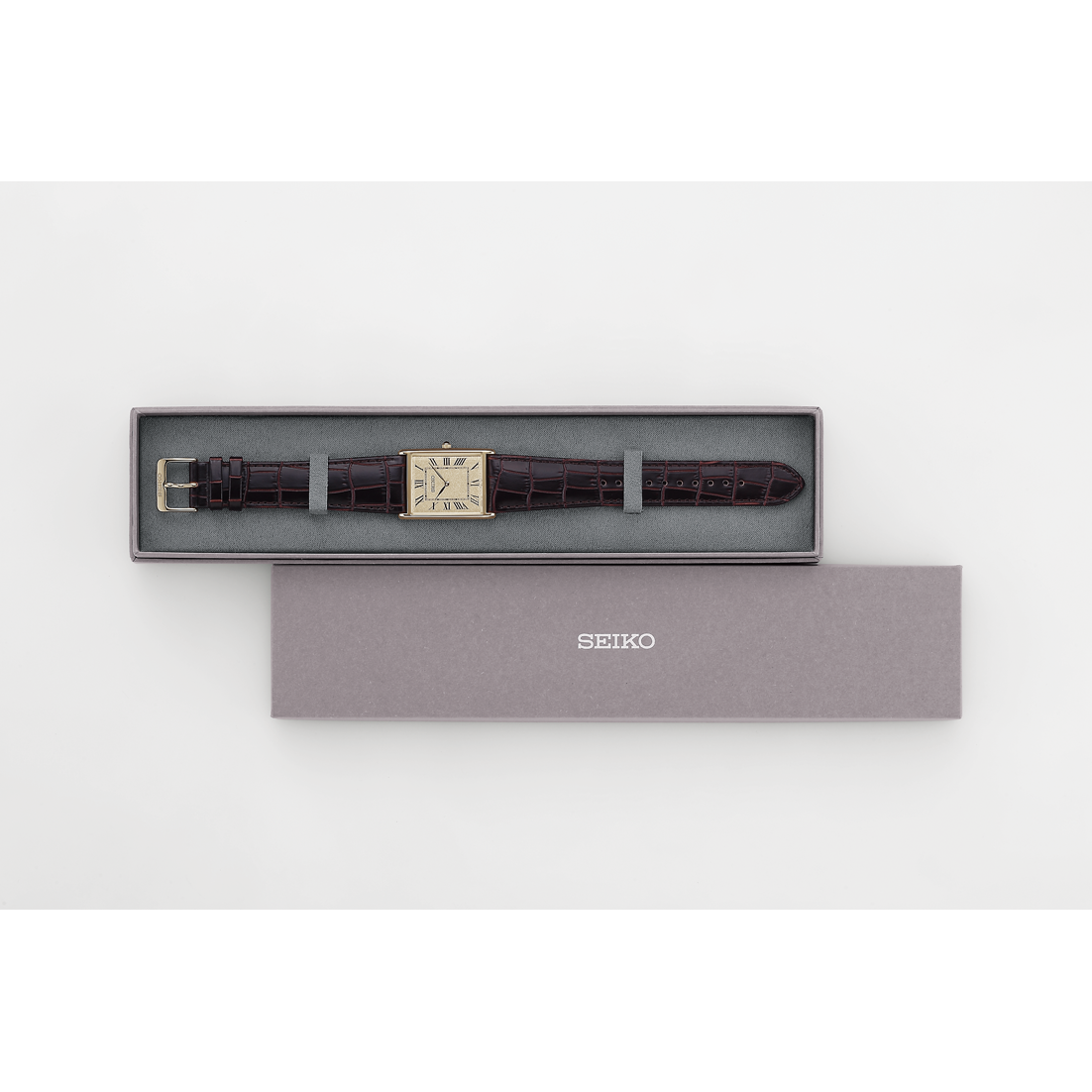 Seiko Selection SSEH020 nano universe Square Thin Quartz Men Dress