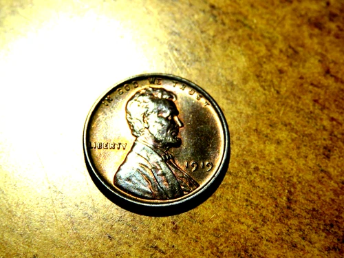 Original 1Some RED Brilliant Uncirculated 1919 Penny D15