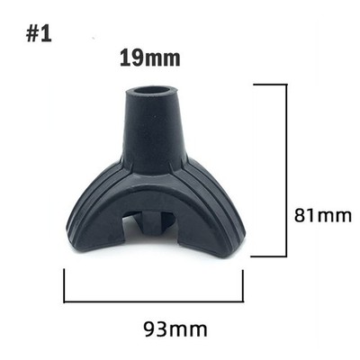 Stable Three Post Crutch Tips Non Slip Rubber Base for 19mm For Walking Canes