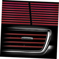 20Pcs Car Auto Air Conditioner Vent Outlet Trim Strip, DIY Decoration Red