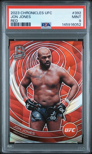 2023 PANINI CHRONICLES UFC RED #392 JON JONES 97/199 PSA 9