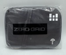 Zero Grid RFTD Passport Travel Wallet Zip Closure Black For Passport Credit Card