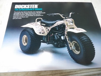 1982 Kawasaki KLT200 Duckster 3 wheeler Original Dealer Sales Brochure