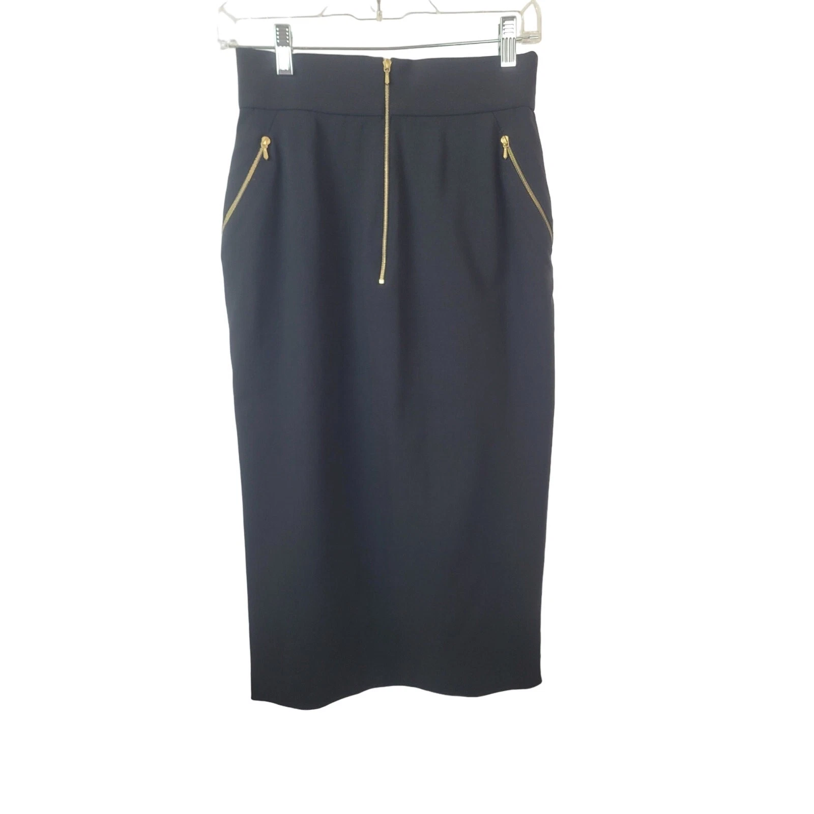 Abito Vintage Chanel Boutique Multi Cerniera Dettagli Chanel Midi Matita Taglia 27