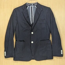 Frank and Oak Blazer Laurier Fit Navy Blue Classic Preppy Quiet Luxury Men's 36