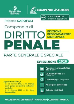 Buch - Roberto Garofoli - Strafrechtskompendium 2026 - Neldiritto Editor