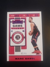 Marc GASOL 2019-20 Contenders #76 Game Ticket #'d/49 Purple Toronto Raptors