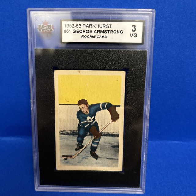 1952-1953 George Armstrong Rookie Parkhurst #51 Maple Leafs (Read!)