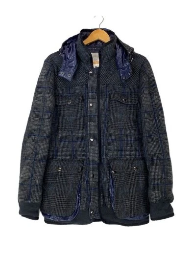 sacai giacca imbottita 2 lana grigio check 