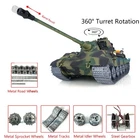Used 1:16 Henglong 7.0 King Tiger BB IR RC Tank 3888A Metal Wheels Barrel Recoil