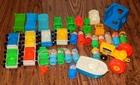 Vintage Fisher Price Little People Lot: Figures, Cars, Boat, Tractor & MORE