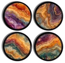 Abstract Marbled Cabinet Knobs - Colorful Handmade Boho Drawer Pulls - Artisanal