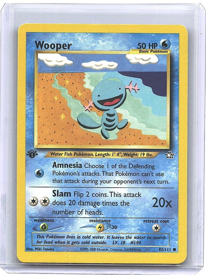 Pokémon Neo Genesis 1st Edition Wooper 82/111 Regular NM