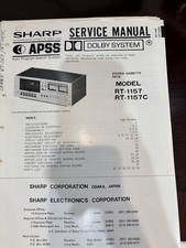 ORIG. SHARP RT-1157 RT1157 RT-1157C Repair & ...