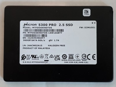 960GB Micron 5300 PRO - MTFDDAK960TDS - 2,5'' SATA SSD