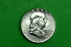1957-D Choice  BU  Mint State  Franklin  SILVER  Half  Dollar (90% Silver)